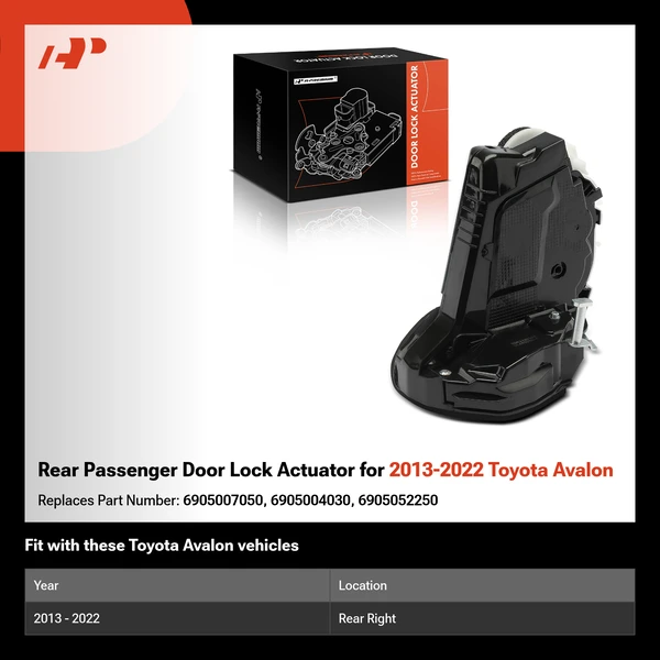 Rear Passenger Door Lock Actuator for 2013-2022 Toyota Avalon
