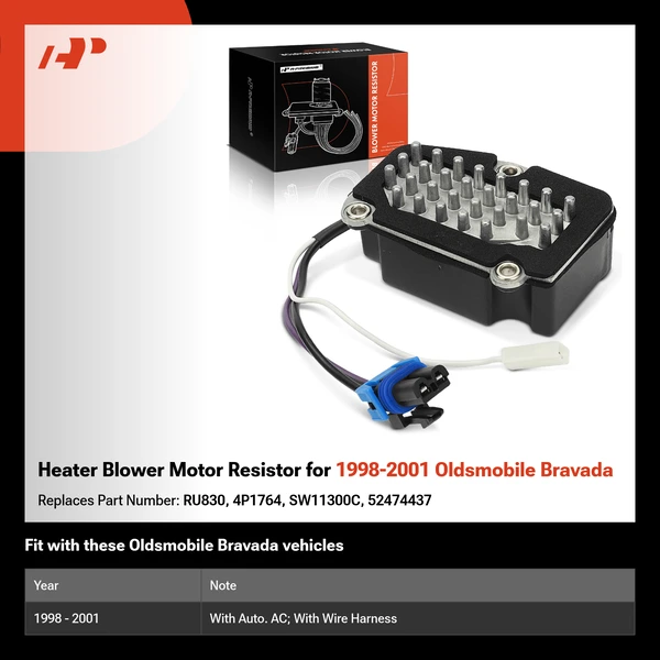 Heater Blower Motor Resistor for 1998-2001 Oldsmobile Bravada