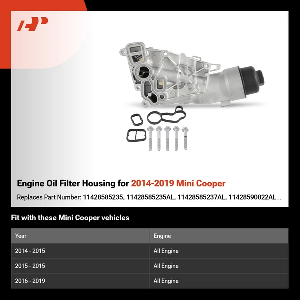 Engine Oil Filter Housing for 2014-2019 Mini Cooper