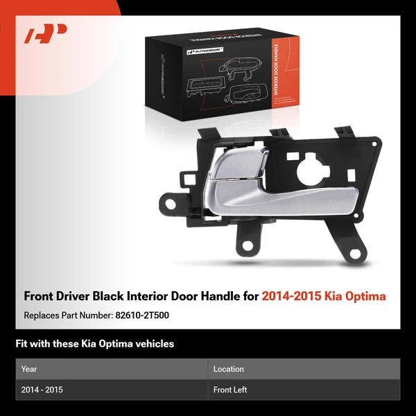 Front Driver Black Interior Door Handle for 2014-2015 Kia Optima