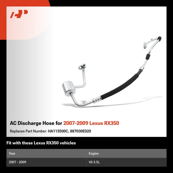 AC Discharge Hose for 2007-2009 Lexus RX350