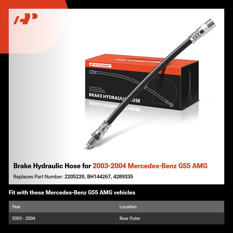 Brake Hydraulic Hose for 2003-2004 Mercedes-Benz G55 AMG