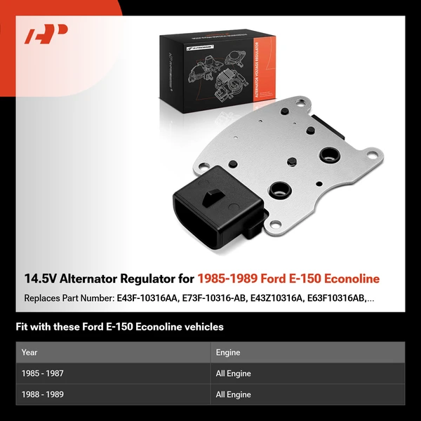 14.5V Alternator Regulator for 1985-1989 Ford E-150 Econoline