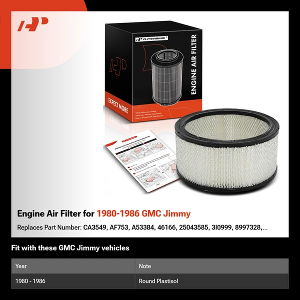 Engine Air Filter for 1980-1986 GMC Jimmy