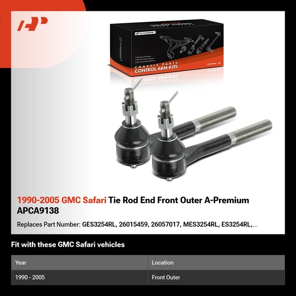 1990-2005 GMC Safari Tie Rod End Front Outer A-Premium APCA9138
