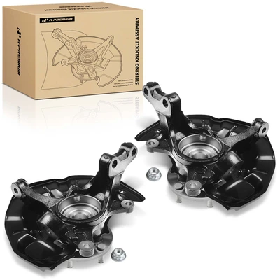 2 Pcs Front Steering Knuckle & Wheel Hub Bearing Assembly