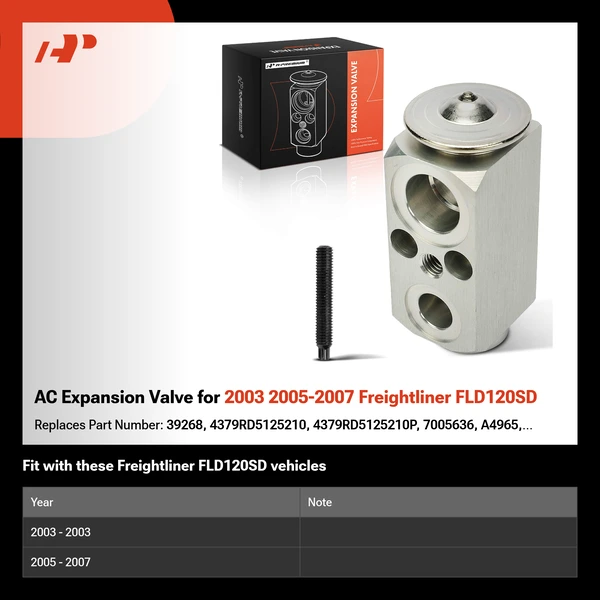 AC Expansion Valve for 2003 2005-2007 Freightliner FLD120SD