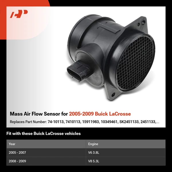 Mass Air Flow Sensor for 2005-2009 Buick LaCrosse