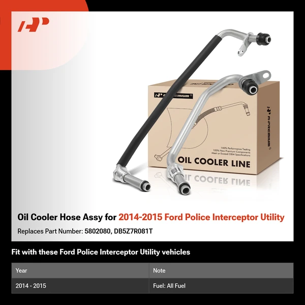 Oil Cooler Hose Assy for 2014-2015 Ford Police Interceptor Utility