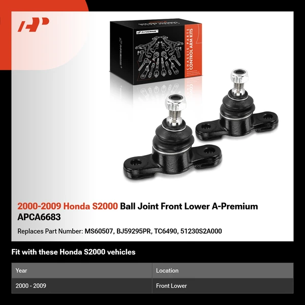 2000-2009 Honda S2000 Ball Joint Front Lower A-Premium APCA6683