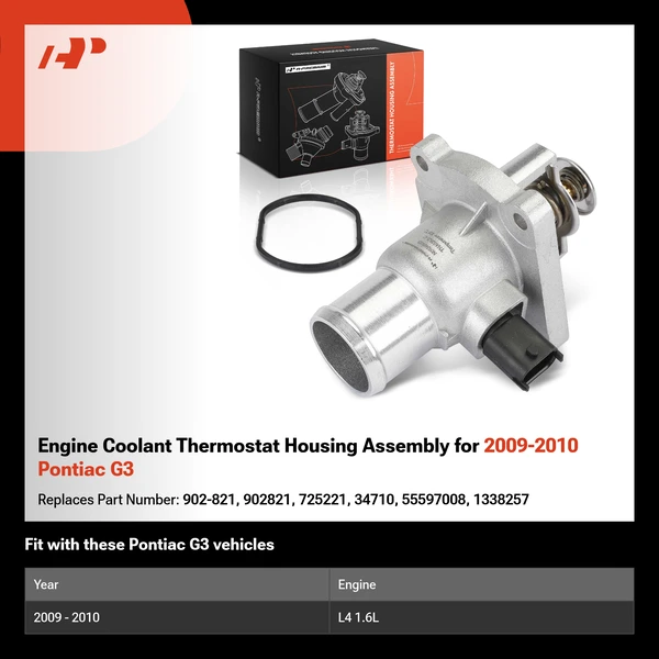 Engine Coolant Thermostat Housing Assembly for 2009-2010 Pontiac G3