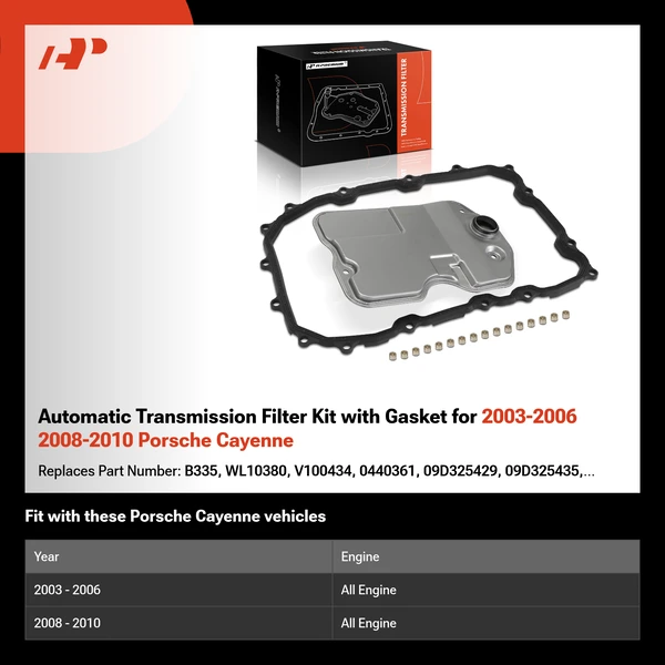 Automatic Transmission Filter Kit with Gasket for 2003-2006 2008-2010 Porsche Cayenne