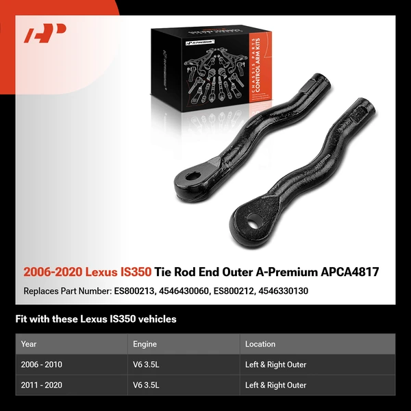2006-2020 Lexus IS350 Tie Rod End Outer A-Premium APCA4817