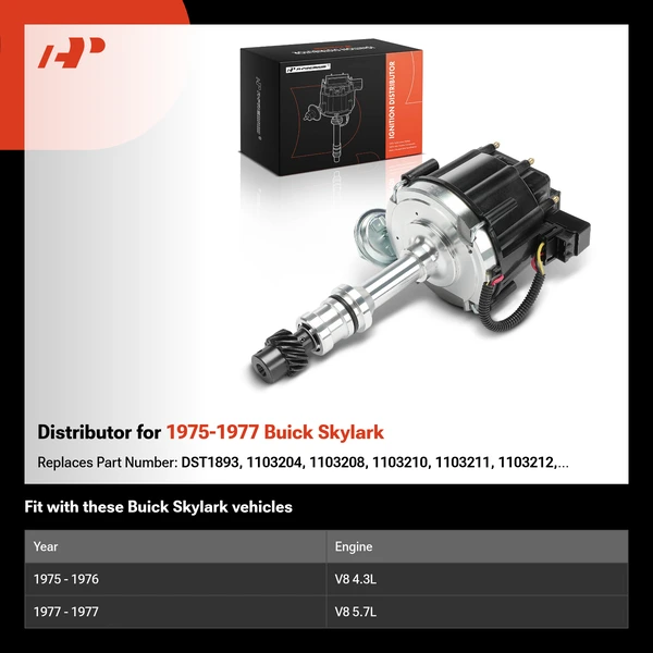 Distributor for 1975-1977 Buick Skylark