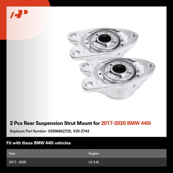 2 Pcs Rear Suspension Strut Mount for 2017-2020 BMW 440i