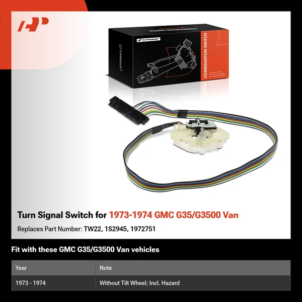 Turn Signal Switch for 1973-1974 GMC G35/G3500 Van