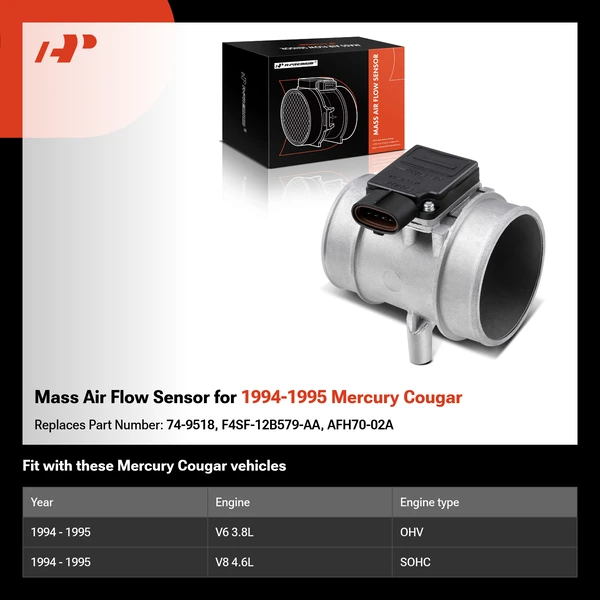 Mass Air Flow Sensor for 1994-1995 Mercury Cougar