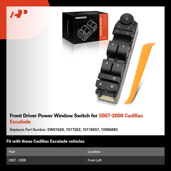 Front Driver Power Window Switch for 2007-2008 Cadillac Escalade