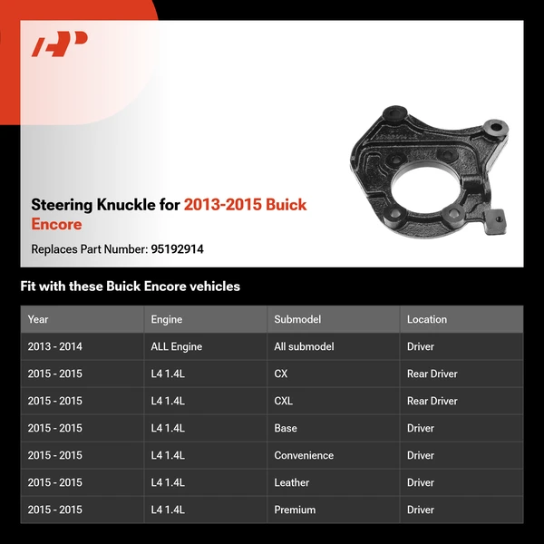 Steering Knuckle for 2013-2015 Buick Encore