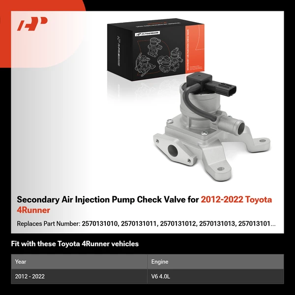 Secondary Air Injection Pump Check Valve for 2012-2022 Toyota 4Runner