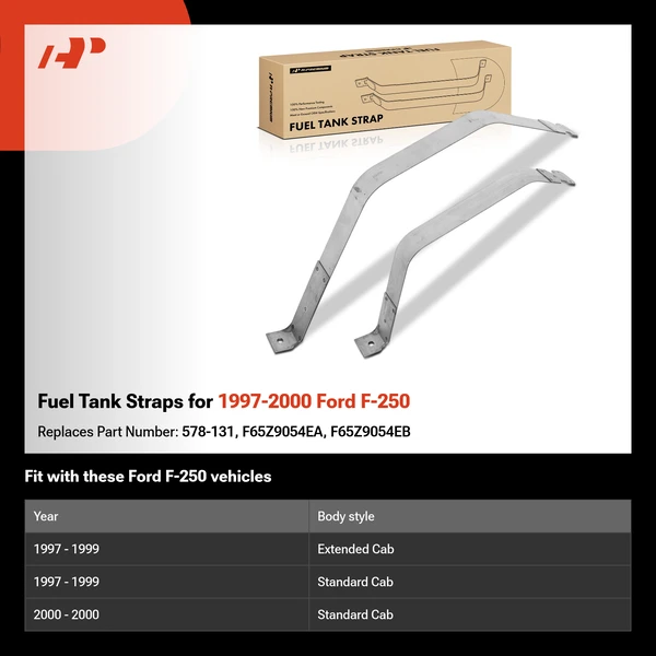 Fuel Tank Straps for 1997-2000 Ford F-250