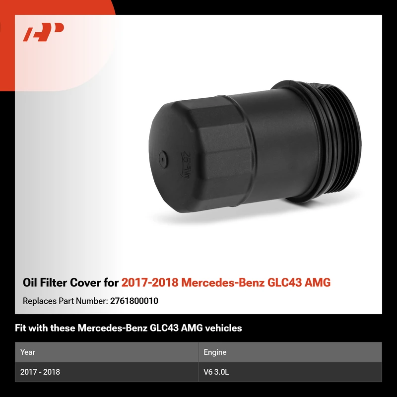 Oil Filter Cover for 2017-2018 Mercedes-Benz GLC43 AMG