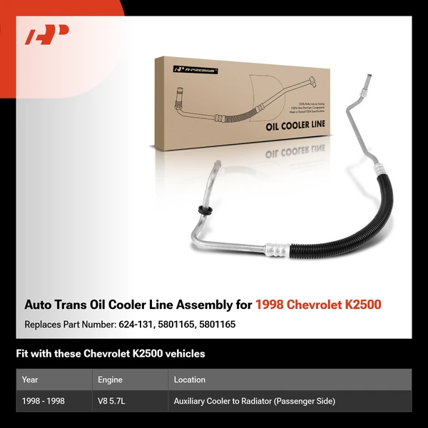 Auto Trans Oil Cooler Line Assembly for 1998 Chevrolet K2500