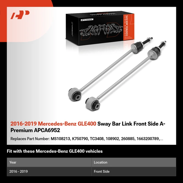 2016-2019 Mercedes-Benz GLE400 Sway Bar Link Front Side A-Premium APCA6952