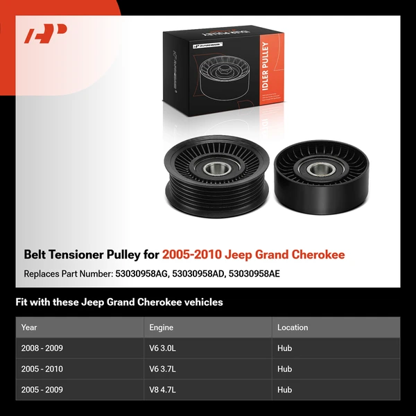 Belt Tensioner Pulley for 2005-2010 Jeep Grand Cherokee