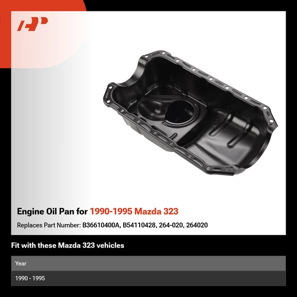 Engine Oil Pan for 1990-1995 Mazda 323