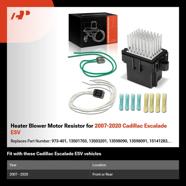 Heater Blower Motor Resistor for 2007-2020 Cadillac Escalade ESV
