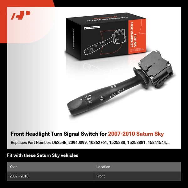 Front Headlight Turn Signal Switch for 2007-2010 Saturn Sky