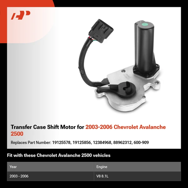 Transfer Case Shift Motor for 2003-2006 Chevrolet Avalanche 2500