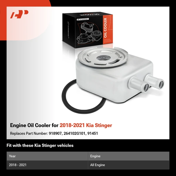 Engine Oil Cooler for 2018-2021 Kia Stinger