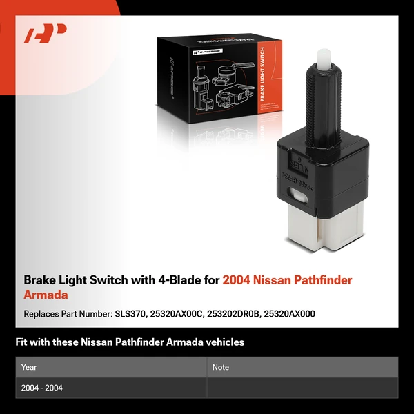 Brake Light Switch with 4-Blade for 2004 Nissan Pathfinder Armada