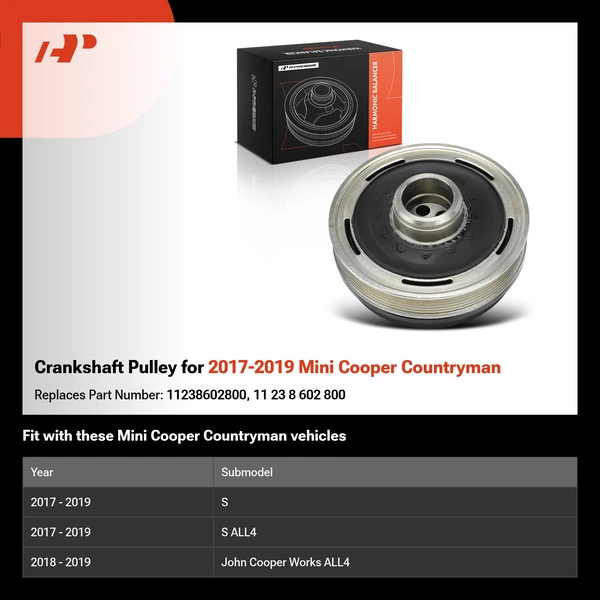Crankshaft Pulley for 2017-2019 Mini Cooper Countryman