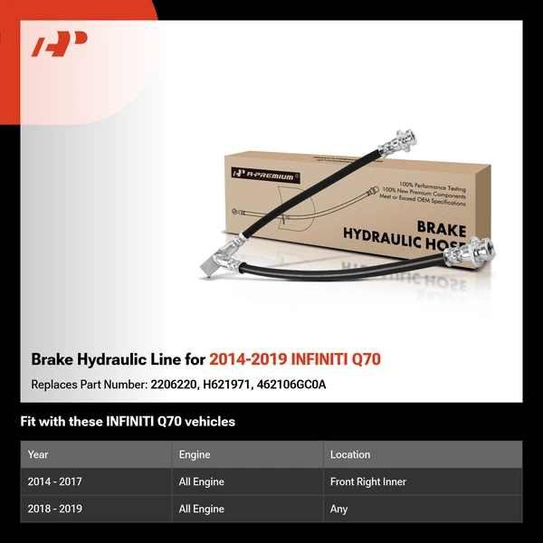 Brake Hydraulic Line for 2014-2019 INFINITI Q70