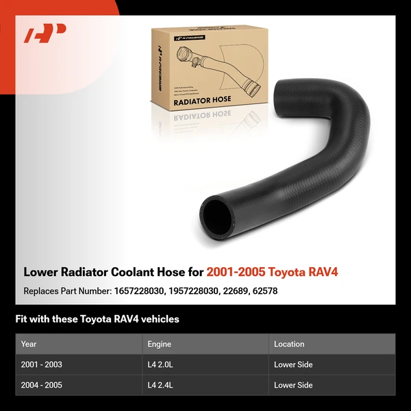 Lower Radiator Coolant Hose for 2001-2005 Toyota RAV4