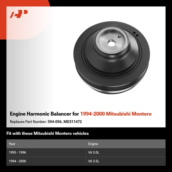 Engine Harmonic Balancer for 1994-2000 Mitsubishi Montero