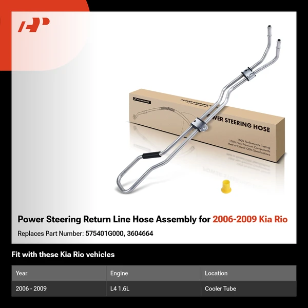 Power Steering Return Line Hose Assembly for 2006-2009 Kia Rio