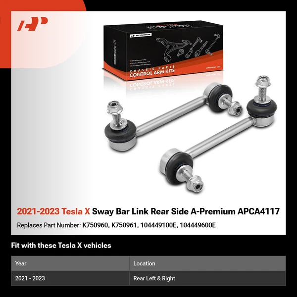 2021-2023 Tesla X Sway Bar Link Rear Side A-Premium APCA4117