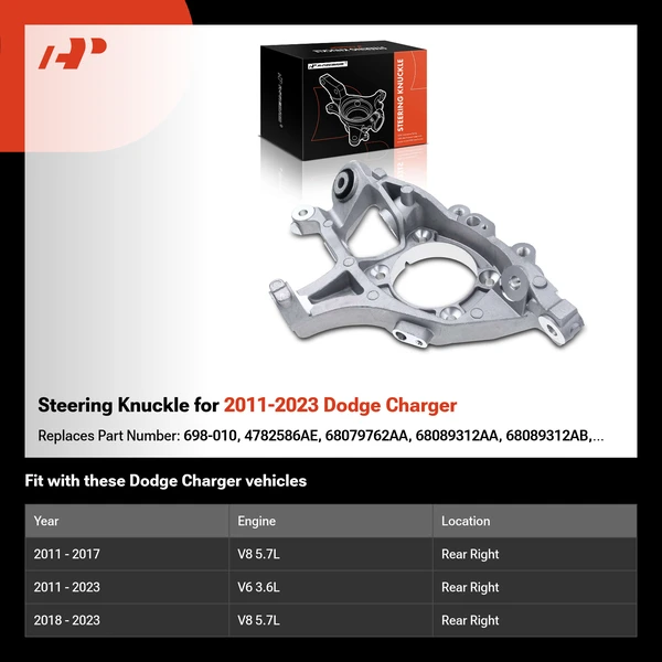 Steering Knuckle for 2011-2023 Dodge Charger