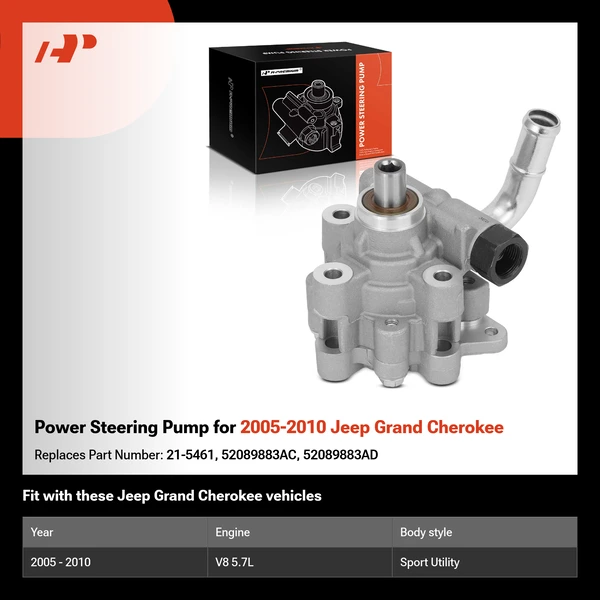 Power Steering Pump for 2005-2010 Jeep Grand Cherokee