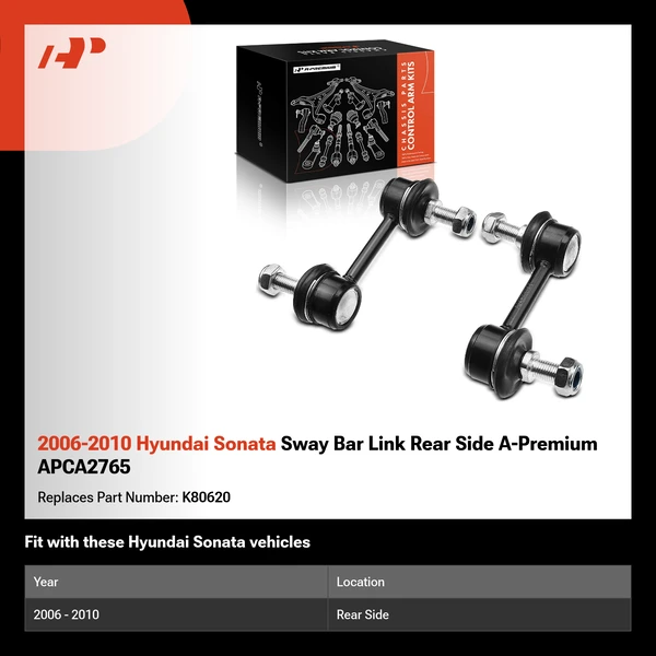 2006-2010 Hyundai Sonata Sway Bar Link Rear Side A-Premium APCA2765
