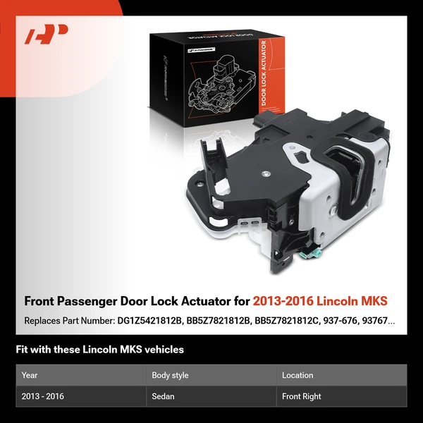 Front Passenger Door Lock Actuator for 2013-2016 Lincoln MKS