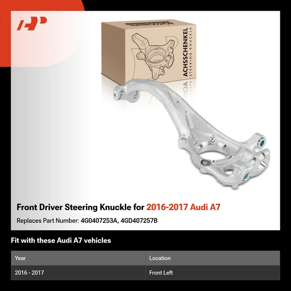 Front Driver Steering Knuckle for 2016-2017 Audi A7