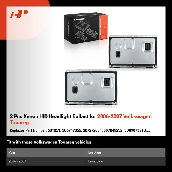 2 Pcs Xenon HID Headlight Ballast for 2006-2007 Volkswagen Touareg