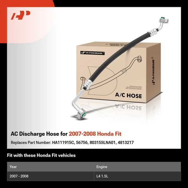 AC Discharge Hose for 2007-2008 Honda Fit