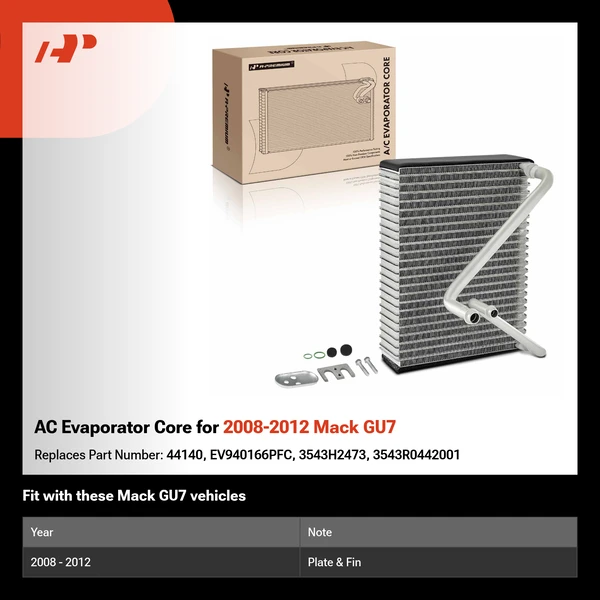 AC Evaporator Core for 2008-2012 Mack GU7