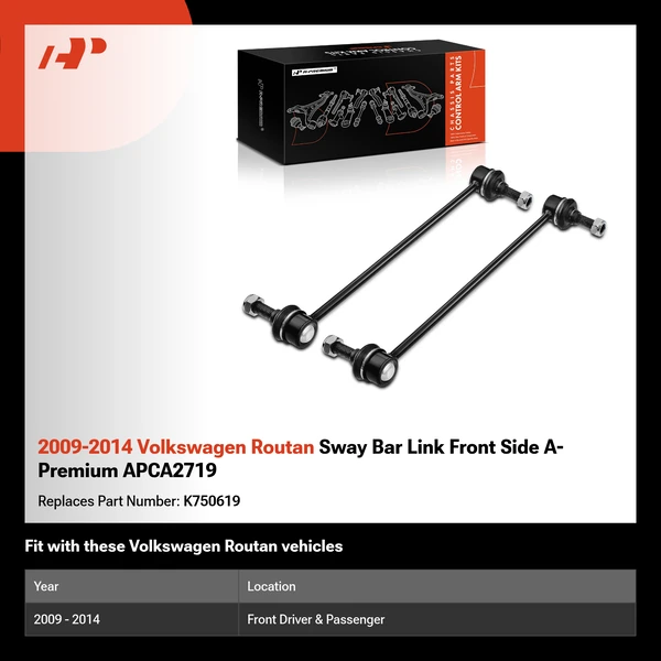 2009-2014 Volkswagen Routan Sway Bar Link Front Side A-Premium APCA2719